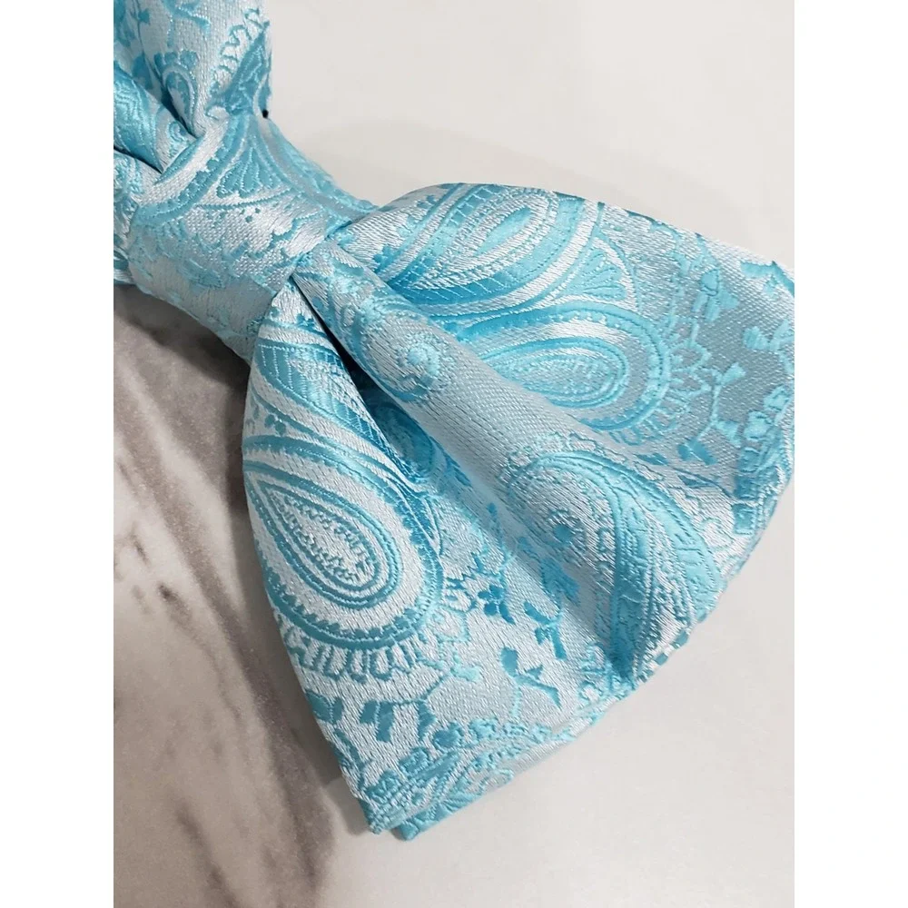 Vintage Bow Tie Paisley Bowtie And Pocket Square Hanky‎ Set Handkerchief Mens